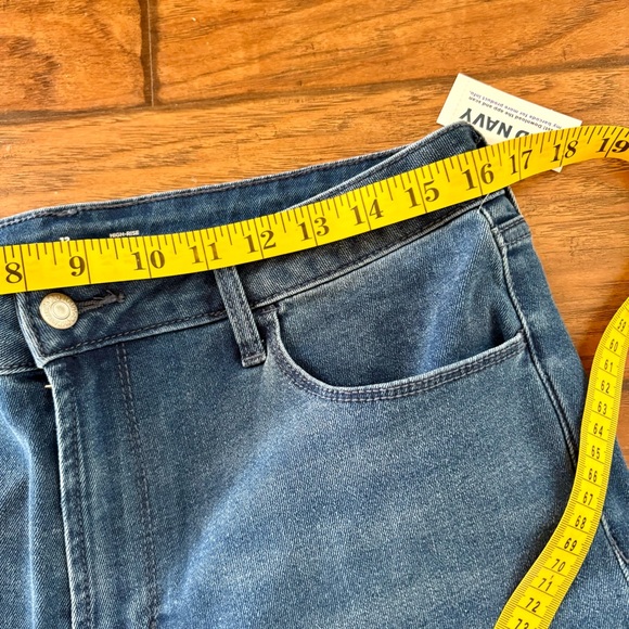 Old Navy Blue Flare Jeans - Classic Retro Fit High Waisted Tall NWT - Picture 5 of 9